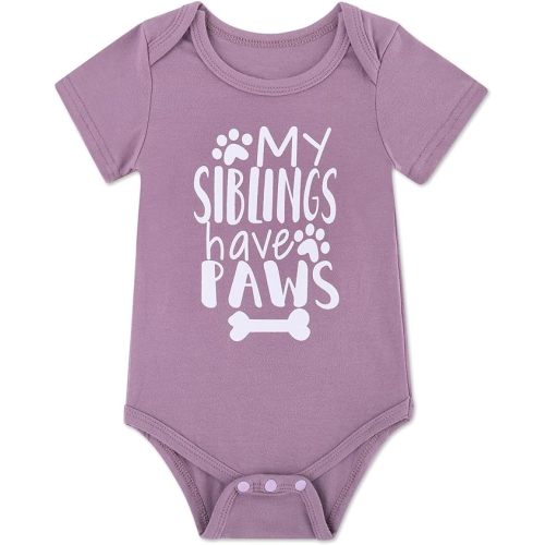 Funnycokid Baby Boys Girls Bodysuit Funny Newborn Romper Short Sleeve Infant Neutral Outfits Jumpsuit 0-12 Months