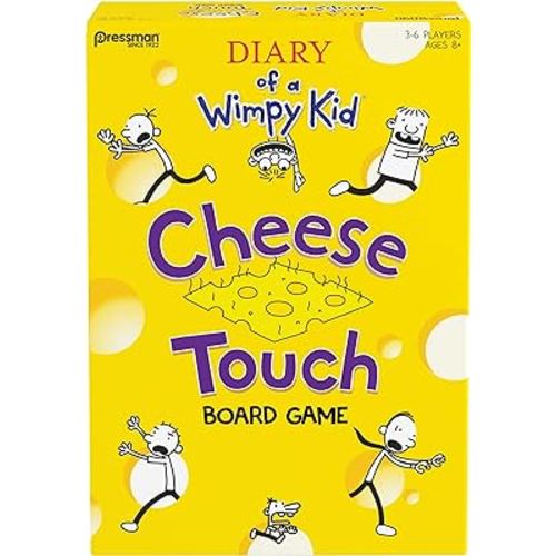 Pressman Diary of a Wimpy Kid Cheese Touch Board Game - Race to Complete Activities While Learning About Your Friends - Ages 8 and Up, 3-6 Players
