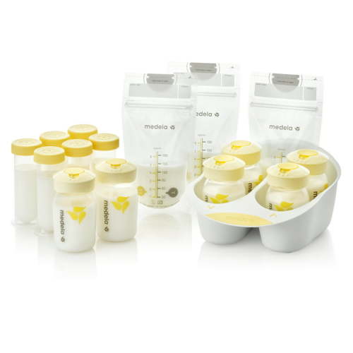 Medela Breast Milk Storage Solution Set, Store and Organize, BPA Free, 101037168, Clear, 45 Pieces