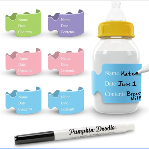 Pumpkin Doodle The Original Write and Reuse Baby Bottle Labels for Daycare
