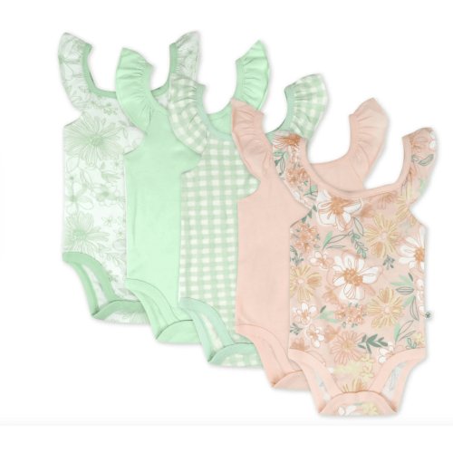 5-Pack NB Organic Cotton Sleeveless Bodysuits | Honest Baby Clothing