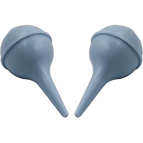 Comfort Axis Baby Bulb Style Ear Wax and Nasal Aspirator, 2 Ounces, 2 Pack, Blue