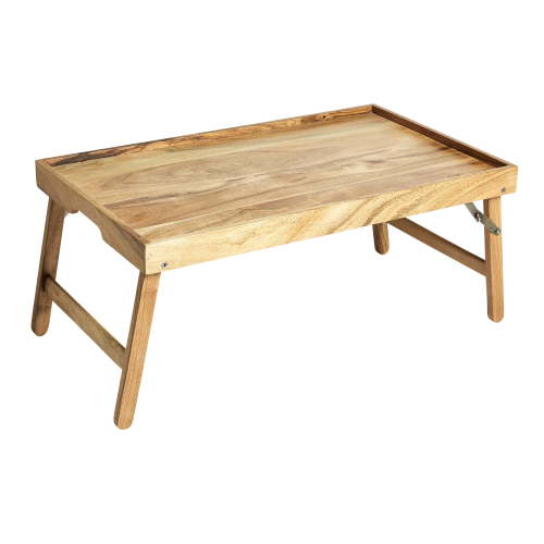 Better Homes & Gardens Acacia Wood Bed Tray with Stand Brown One Size