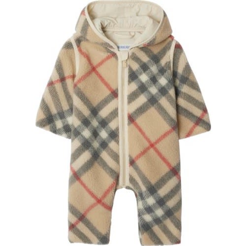 Check Fleece Jumpsuit, 12M