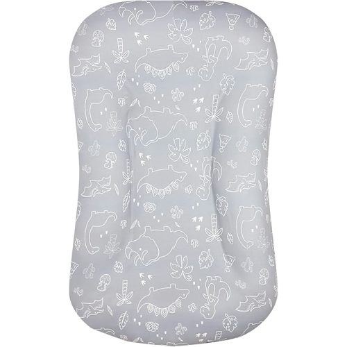 DILIMI Baby Lounger Cover for Boys and Girls Removable Cover Ultra Soft Comfortable Slipcover,Dinosaur(Lounger not Included)