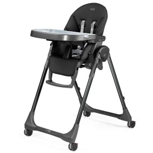 PEG Prima Pappa Zero 3 Standard High Chair - True Black: Adjustable Height, BPA-Free, Converts to Youth Seat, Machine Washable