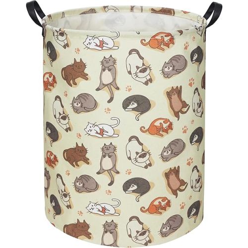 Cats Kids Laundry Basket Baby Hamper Toy Storage Bin for Boys Room Decor Baby Nursery Gift Baskets for Bedroom Bathroom