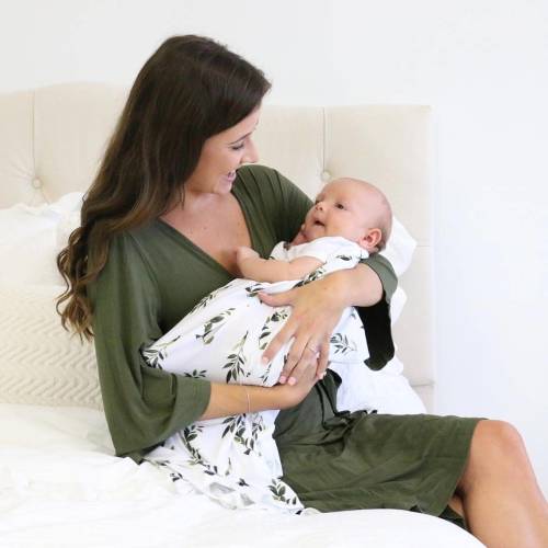 Bamboo Knit Maternity Robe | Solids