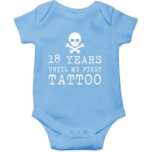 18 Years Until My First Tattoo - Funny Baby Essentials Bodysuit - Newborn Baby Boy Clothes