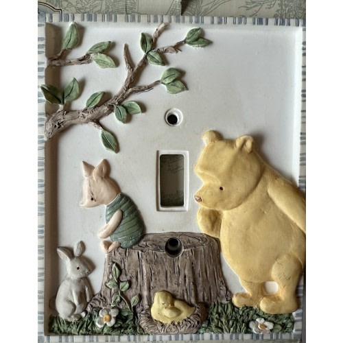 Classic Pooh Disney Michel & Co Light Switch Plate Piglet Pooh NIB Vintage