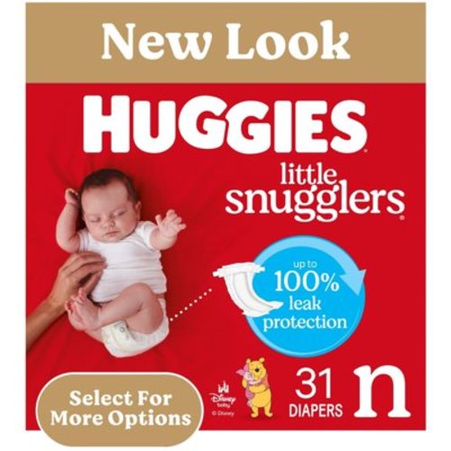 Huggies Little Snugglers Baby Diapers, Size Newborn (up to 10 lbs), 31 Ct (Select for More)