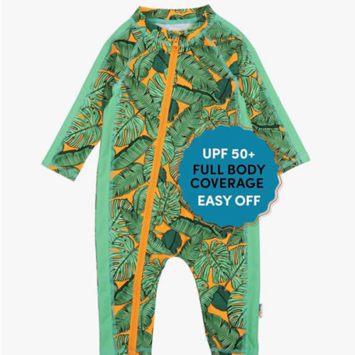 SwimZip Boys' Long-Sleeve UPF 50+ Swimsuit for Baby, Toddler, & Little Boys