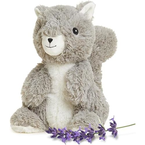 warmies Microwavable & Weighted Stuffed Animals, Squirrel - Heated Stuffed Animal Plushie for Warmth & Comfort - Cute Soft Plush Toys for Adults & Children (Boys, Girls, Babies & Toddlers)