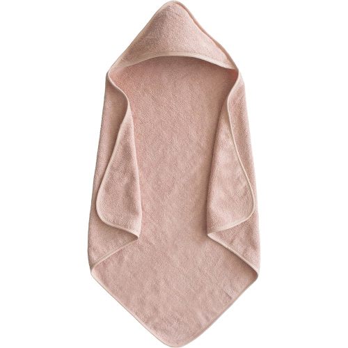 Mushie Organic Cotton Hooded Towel in Blush