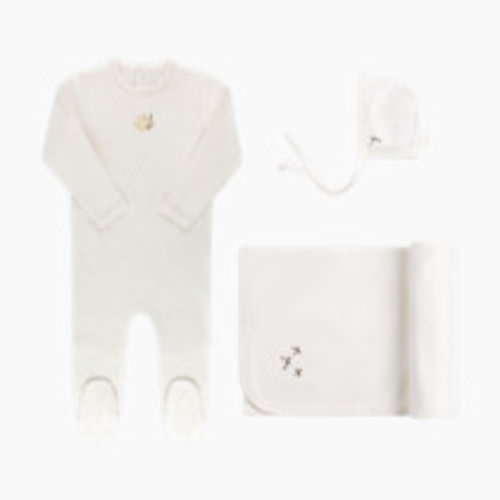 Elys & Co French Terry Take Me Home Set - Ivory Bird, 1 M
