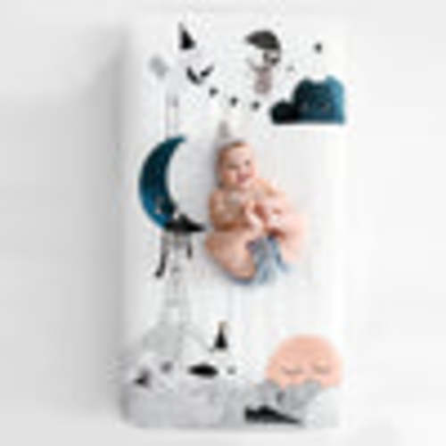 The Moon's Birthday mini crib sheet by Rookie Humans