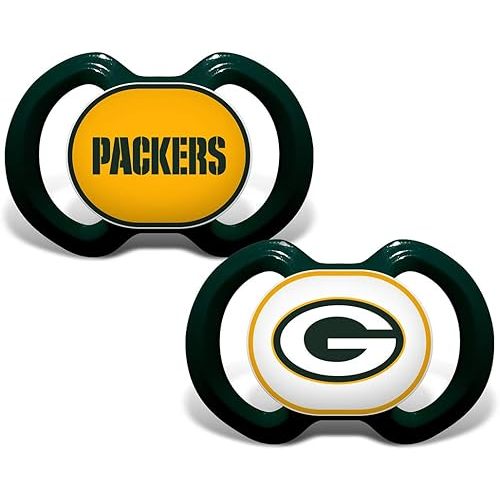 BabyFanatic Pacifier 2-Pack - NFL Green Bay Packers - Officially Licensed League Gear