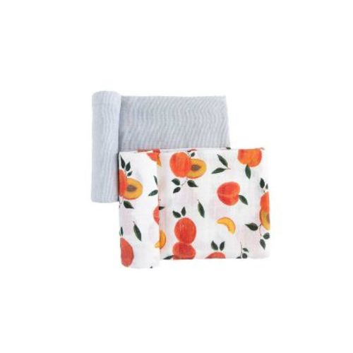 Red Rovr Organic Cotton Muslin Swaddle Blanket - Blushing Bloom - 2pk