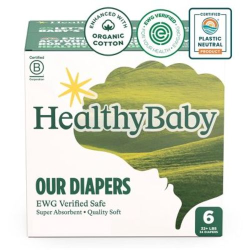 Healthybaby Certified Safe Organic Cotton Enhanced Diapers - Size 4 - 50ct