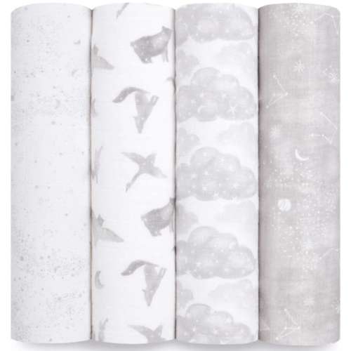 aden + anais | Map the Stars Organic Muslin Swaddle Blanket 4pk