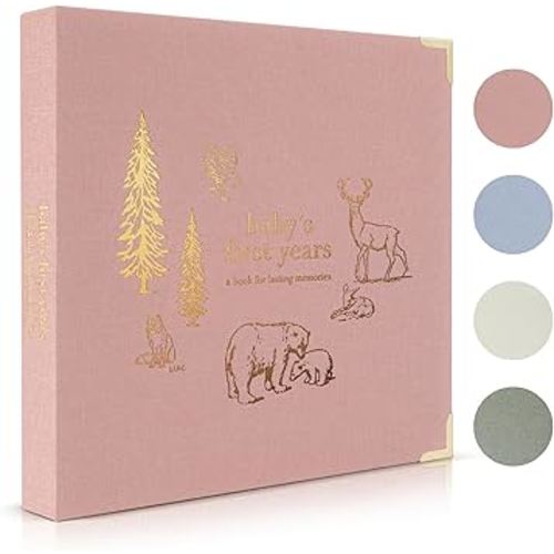 Keepsake Baby Memory Book for Boys and Girls – Timeless First 5 Year Baby Book – Neutral Journal Scrapbook or Photo Album - Record a Milestone for Every Event from Birth to Age 5