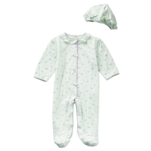 Little Me Baby Girls Preemie-9 Months Petite Rose Footie Coverall