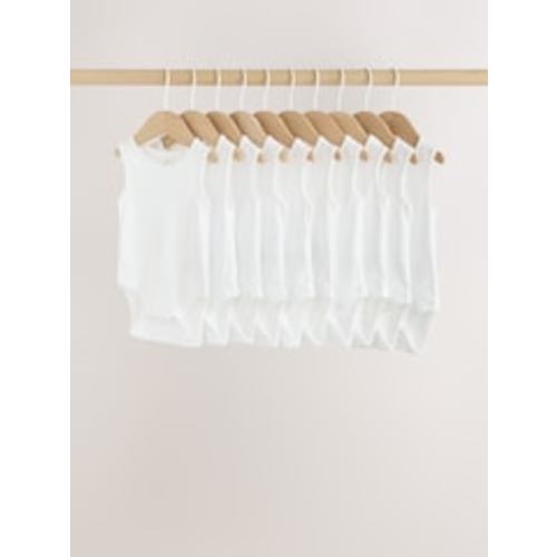 Buy White 10 Pack Baby Vest Bodysuits from Next Australia