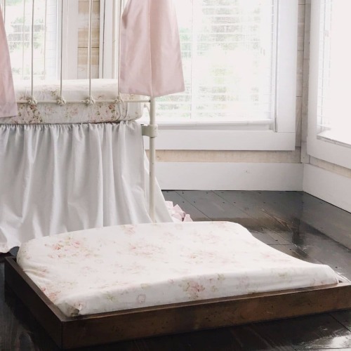 Shabby Chic Watercolor Floral Changing Pad Cover | High Cotton Textile
