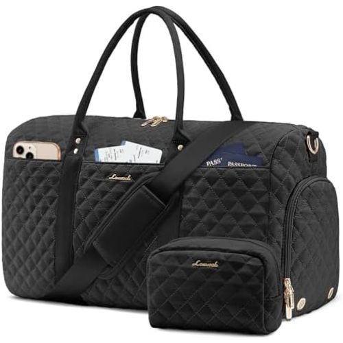 LOVEVOOK Travel Duffle Bag,Carry on Overnight Bag with Shoe Compartment,Weekender Bags for Women with Toiletry Bag,Gym Duffel Bag with Wet Pocket,Hospital Bags for Labor and Delivery
