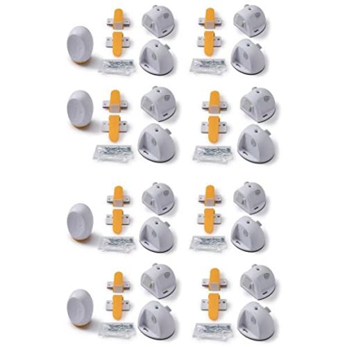 Safety 1st Adhesive Magnetic Lock System - 16 Locks & 4 Keys, White