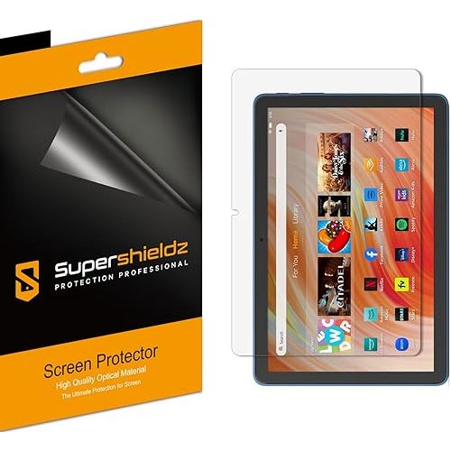Supershieldz (3 Pack) Designed for All-New Fire HD 10 / Fire HD 10 Plus Tablet 10.1 inch (13th/11th Generation, 2023/2021 Release) Screen Protector, High Definition Clear Shield (PET)