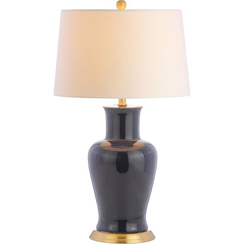 JONATHAN Y JYL4026B Julian 29" Ceramic LED Table Lamp Traditional Transitional Bedside Desk Nightstand Lamp for Bedroom Living Room Office College Bookcase LED Bulb Included, Navy