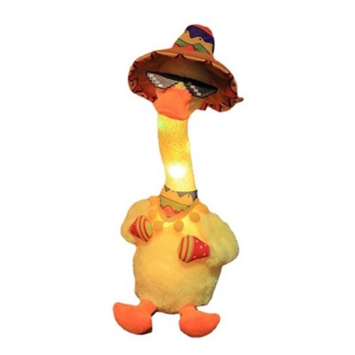 Interactive Dancing and Talking Plush Toys with Recording and Singing Rock Music, Best Educational Birthday Present for Kids /Yellow Duck Stuffed