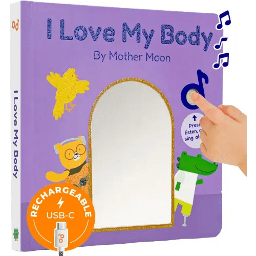 Cali's Books I Love My Body Musical Book for Toddlers 1-3 by Mother Moon - Great Books for 1 Year Old and Books for 2 Year olds About Self-Love | Emotions Books for Toddlers 1-3