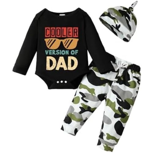 NZRVAWS Newborn Baby Boy Clothes Outfits Letter Prined Romper Pants Set Infant Baby Boy Clothing 0 3 6 9 12 18 Months