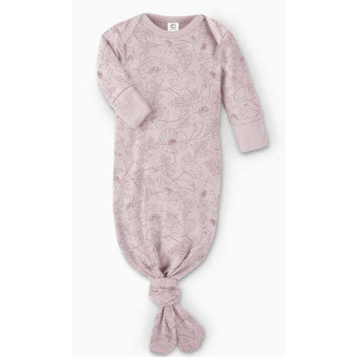 Organic Cotton Knot Gown || Poppy Floral + Lavendar
