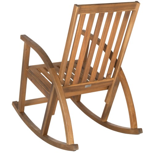 SAFAVIEH Clayton Brown Finish Acacia Wood Rocking Chair - 26"W x 34"D x 45"H