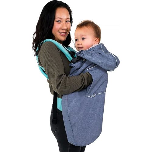 JAN & JUL Waterproof Cozy-Dry Baby Rain Cover, Breathable Infant Carrier, Universal Fit (Heather Grey)