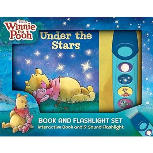Disney Winnie the Pooh - Under the Stars Book and 5-Sound Flashlight Set - PI Kids