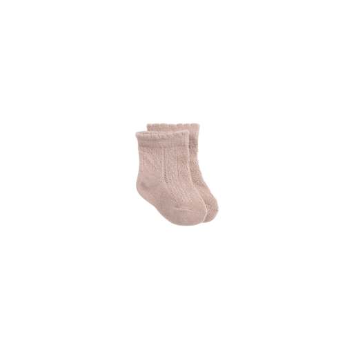 Emily Pointelle Ankle Sock - Dusky Rose