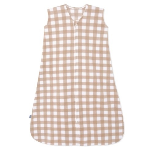 Tan Gingham Micro-Fleece Sleep Sack | HALO