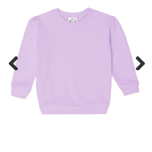 Blank Girl's Puff Sleeve Sweatshirt