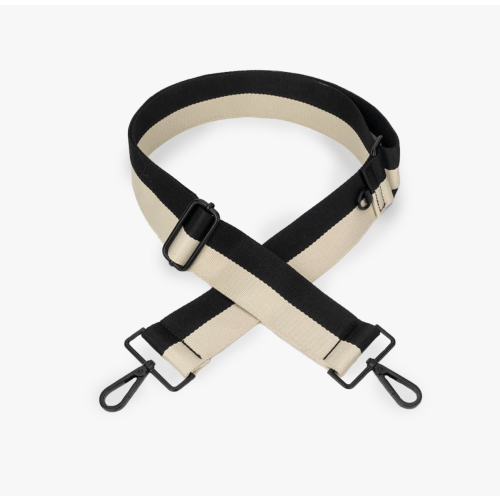 black + cream colorblock strap