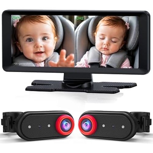 LUCKVIEW BM5PRO Dual Baby Car Camera with 7.2" Split Screen Monitor