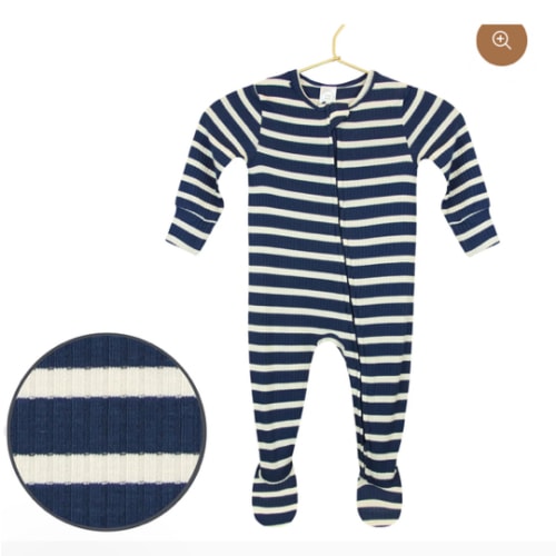 Jack Ribbed Zipper Footies 3-6 mo
