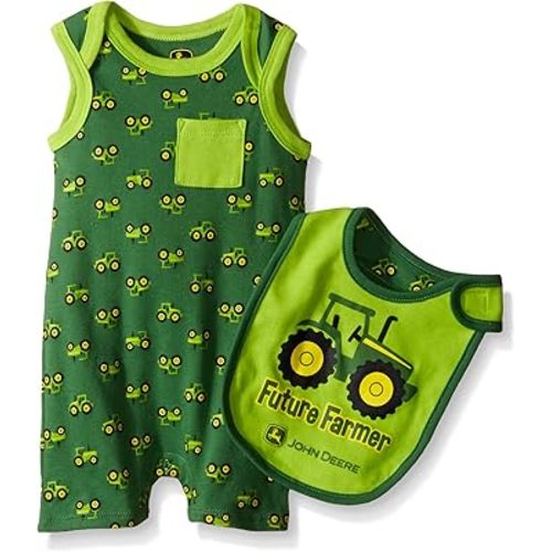 John Deere Baby Boys' Future Farmer Romper Set