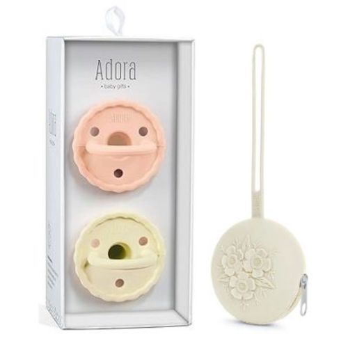La’dore Baby Pacifier & Case Set – BPA-Free Silicone Soother for Teething Relief + Portable Pacifier Holder for Travel & Storage