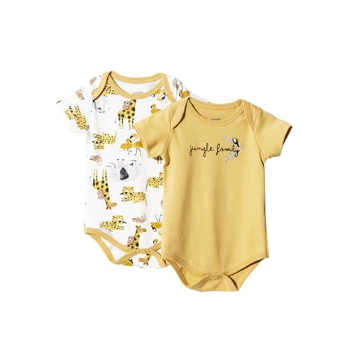 Kidddio Toddler and Baby Unisex Bodysuit 2 Pack Set Short Sleeve Bodysuit Baby for 0-24 Months Babies Baby Girl Boy