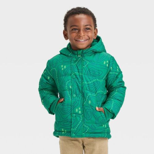 Baby Boys' Heavyweight Puffer Jacket - Cat & Jack™ Green 12m
