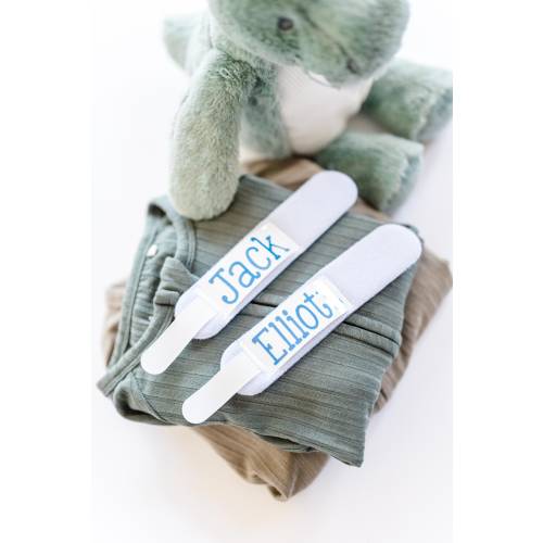Baby ID Foam Bracelet for Twins, Triplets and All Multiples | Baby Name Identification Band | Newborn Twins | Twin Boys | Twin ID Anklet
